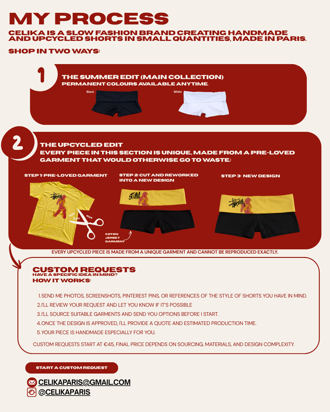 Low rise mini shorts